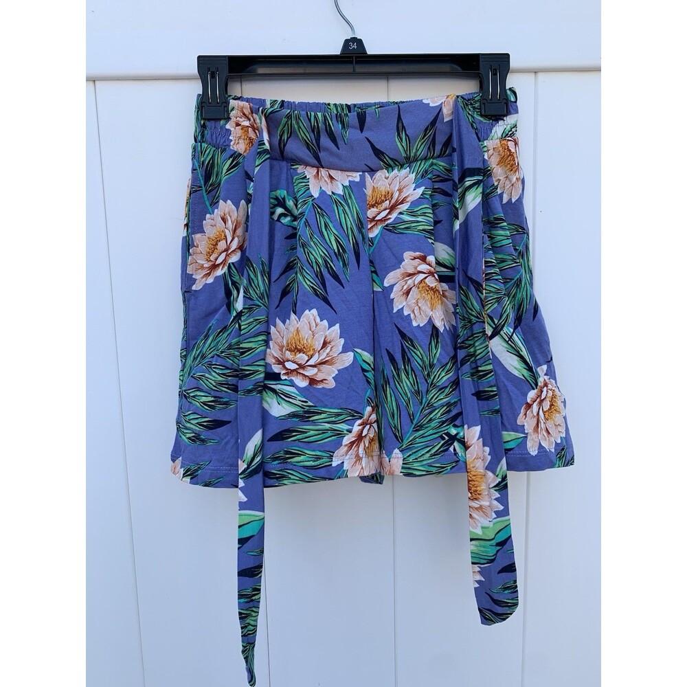 Lascana Shorts Women’s Multicolor Floral Size 2 Elastic Waist New NWT